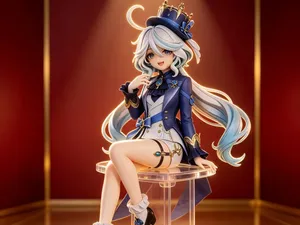 原神 芙宁娜泡面压3D打印手办|水神大人的泡面时光|Q版坐姿萌物|自己动手打造可爱“泡面搭档”