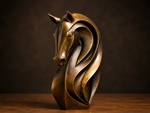 Majestic Horse Head Sculpture