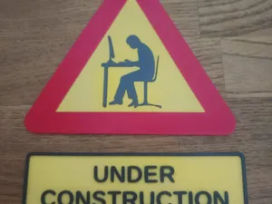 Under Construction Triangle sign