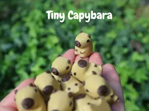 Cute Tiny Capybara & Keychain Version