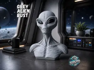 Grey Alien Bust