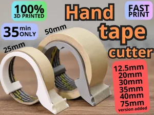 Hand tape cutter | 8 sizes | 100% 3D printed