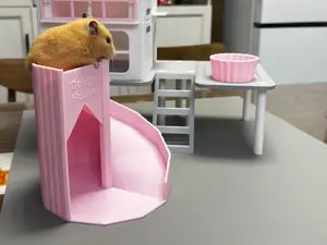 Hamster Pet Dodge House Spiral ladder 仓鼠金丝熊躲避屋旋转梯