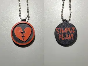 Simple Plan Broken Heart Double Sided Keychain