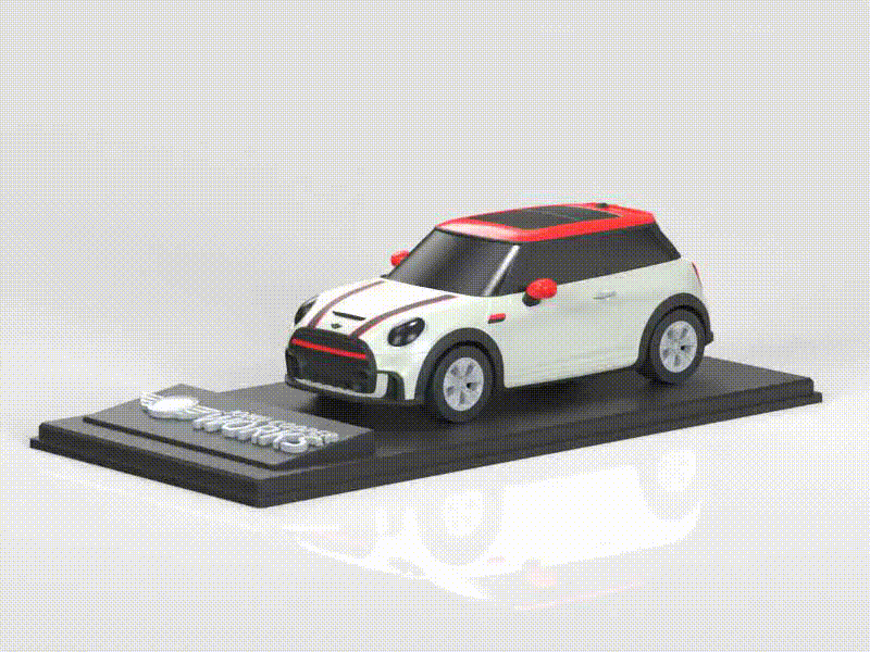 【Mini】宝马mini Cooper JCW 经典3门款轿车 赛车 组装/轮胎可动