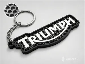 Triumph logo keychain