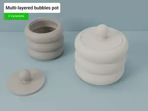 Rounded multi-layered bubbles pot