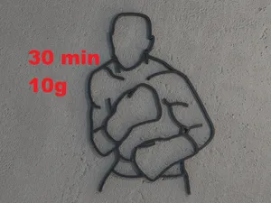 Boxer Wall Art | Gym Decor Minimalist Silhouette
