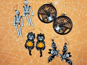Halloween Earrings, No AMS, Quick Print
