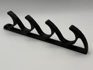 Wall-Mounted Fishing Pole Rack (Holds 4 Poles)