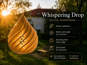 Whispering Drop – Helical Wind Spinner