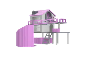 仓鼠空中步道套装玩具小屋Hamster Pet House Skywalk Suite Joy