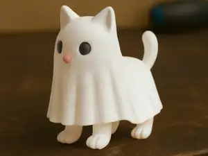 The Ghost Cat – Halloween Statue Figurine 3D AMS