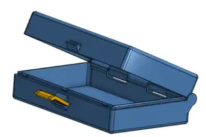 Box 75x48x24mm with optional insert for 2 batteries 18650 - print in place - Safe storage