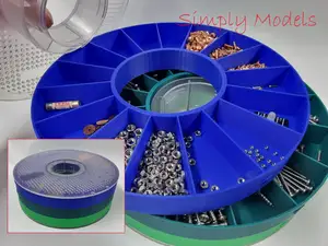 48 Compartment Storage Container - BambuLab re-usable spool Storage ideal fishing Lego screws spares