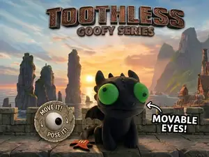 Goofy series – TOOTHLESS dragon Movable Eyes NOAMS