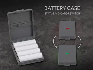 Battery Case with Status Indicator Switch