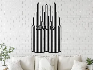 Abstract City Art – STL for 3D & Laser Cut
