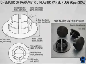 Parametric Hole Plug / Panel Cap