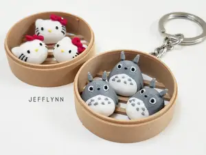 Totoro Bun Fidget Keychain (Dim Sum)