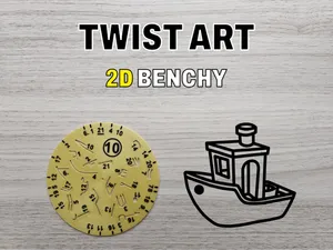 Twist Art 10 2D Benchy - Rotary Drawing Stencil