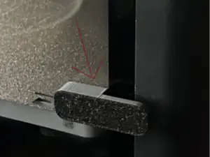 Plastic enclosure door part for the Bambu Lab P1S