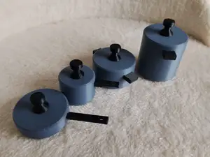Dollhouse - Set of pots with a diameter of 40-30mm