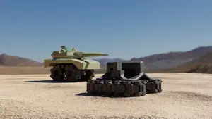 Toy tank with print-in-place tracks attachment