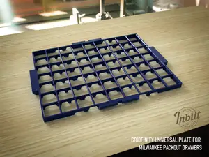 Universal Gridfinity Plate for Milwaukee Drawers