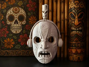 Bub (Day of the Dead) Tribal Tiki Mask