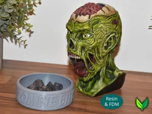 Zombie Head Dice Tower – Resin & FDM Printable