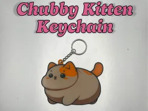 Chubby Kitten Keychain