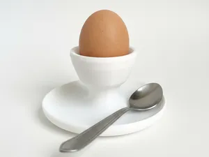 2-in-1 Egg Cup with Spoon & Shell Dish