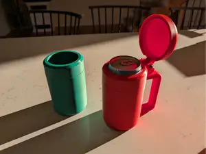 12oz Can Koozie with Optional Handle and Lid