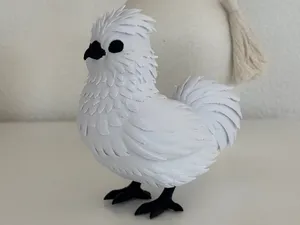 Seidenhuhn Dekofigur