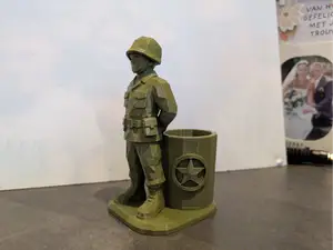 Low Poly Army Soldier Pen Holder