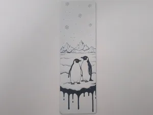 Cute Emperor Penguins Winter Ice Bookmark