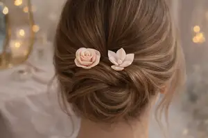 Rose & Lotus Hair Fork Set