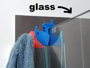 Benchy Glass Shower Towel Hook