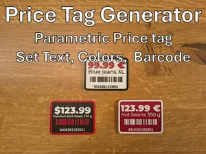 Parametric Price Tag Generator – Currency Barcode