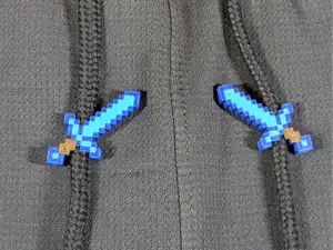 Minecraft Sword Hoodie Drawstring Bead