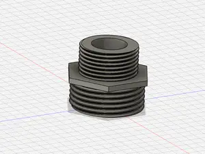 Gardenhose 1" to 3/4" male thread adapter