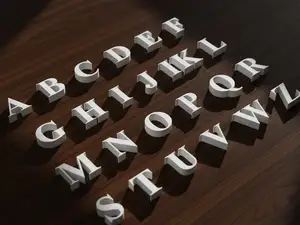 Times New Roman Alphabet Letters