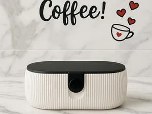 Coffee & Sugar Station Organizer with Aluminum Can