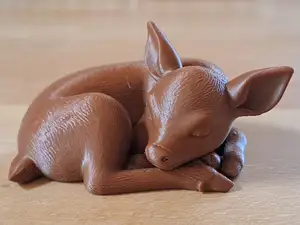 Curled Up Sleeping Fawn