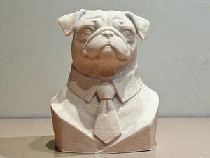 Pug Executive Gentleman Bust