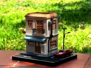 1/64微缩街边房屋场景