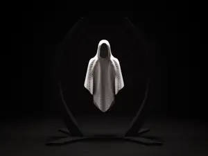 Floating ghost - Halloween string art