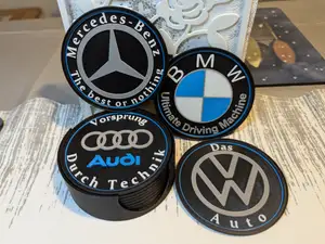 Car Logo Stackable Coaster Set - German Edition