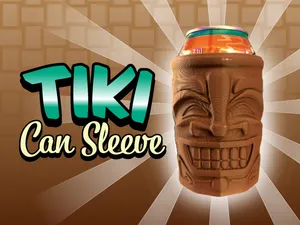 tiki can koozie